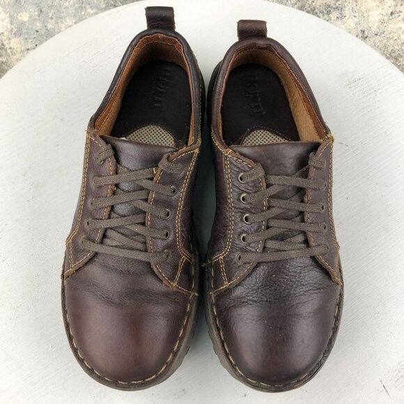 Born Women's Size 7M Brown Leather Closed Toe Lace-Up Low Top Oxford Shoes - Picture 3 of 13